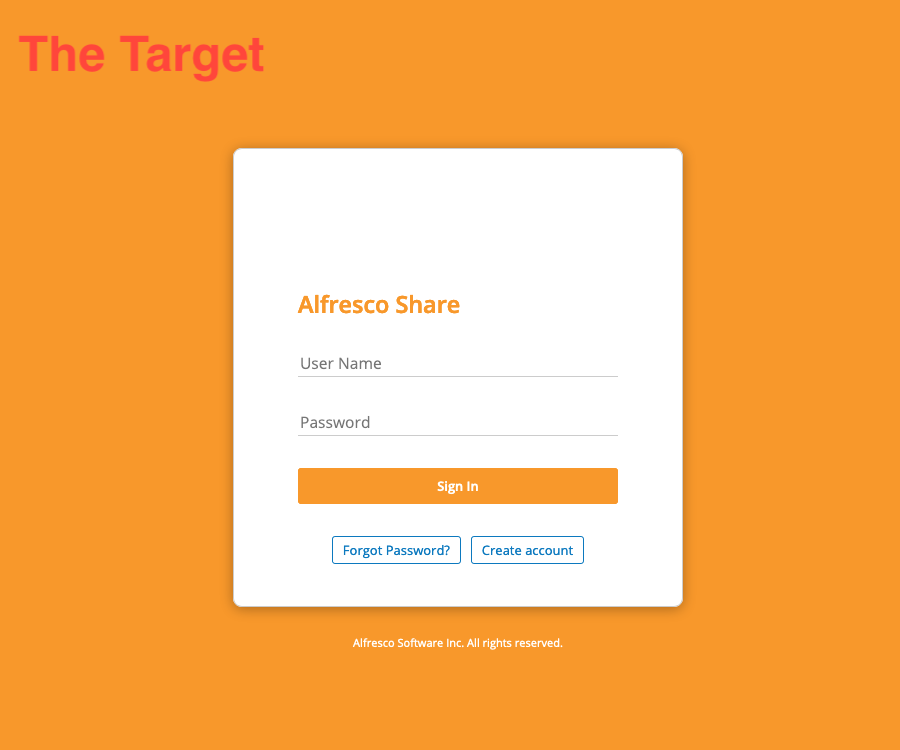 Alfresco Target Server